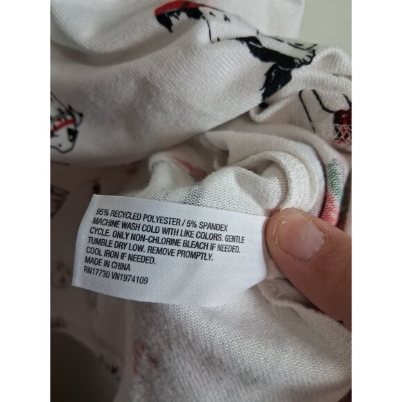 NWOT Colsie Christmas T-Shirt Dog Print Super Soft Long Sleeve Boxy Crop Large - Picture 5 of 5